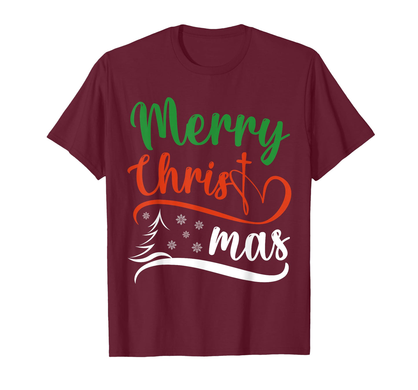 Merry Christ Mas Christian Christmas Jesus Christmas Family T-Shirt