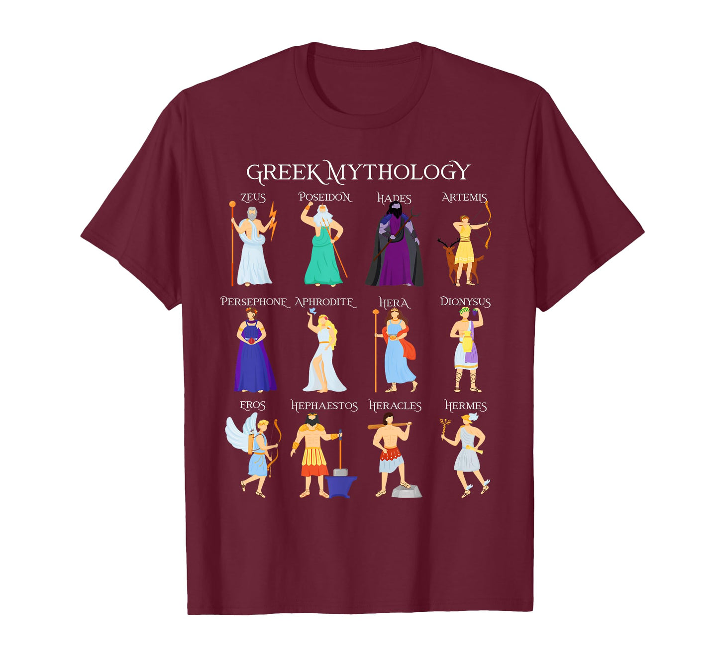 Greek Mythology Gods and Goddesses Greece Ancient Literature T-Shirt
