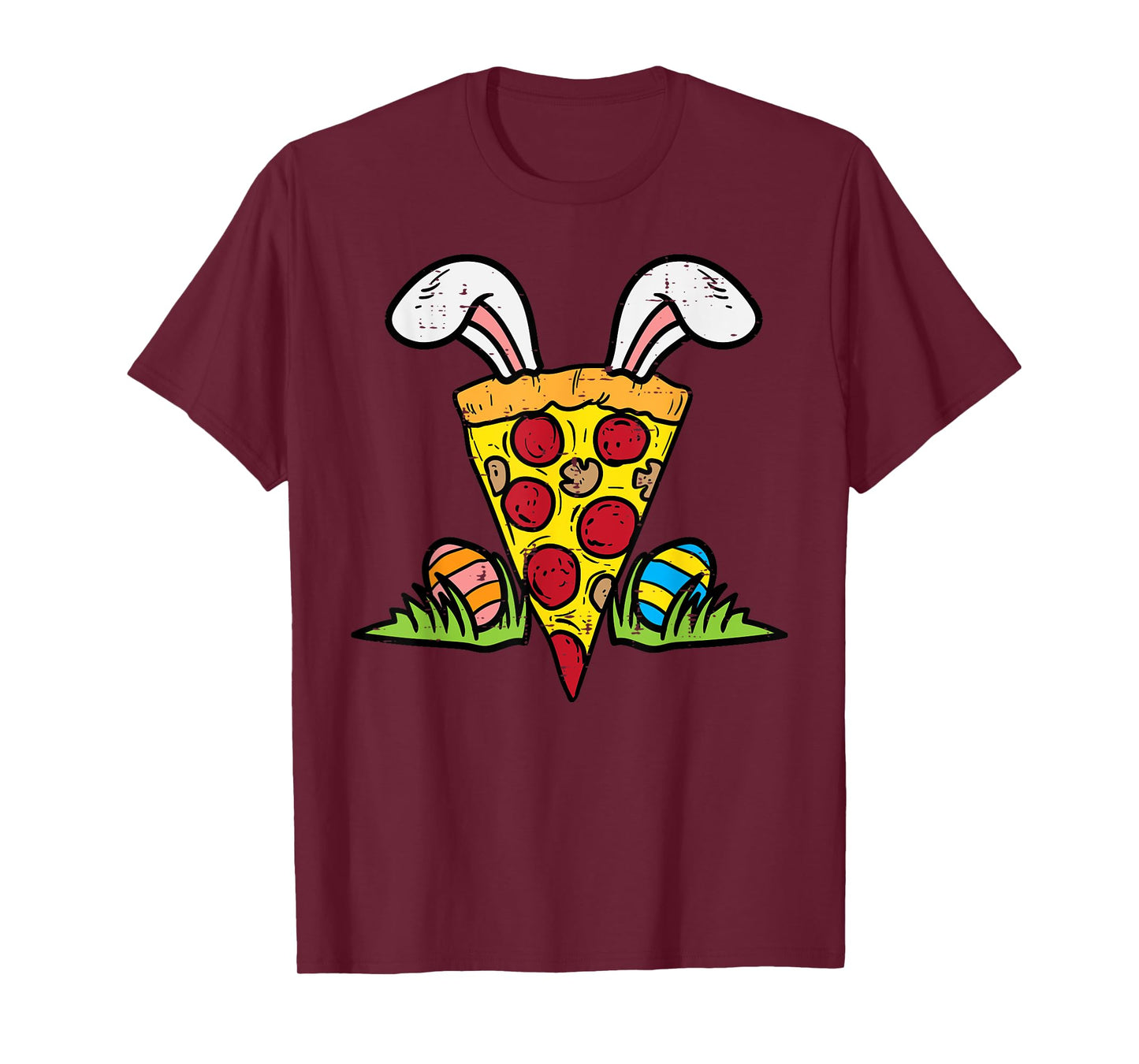 Easter Pizza Slice Bunny Ears Funny Snack Food Lover Foodie T-Shirt
