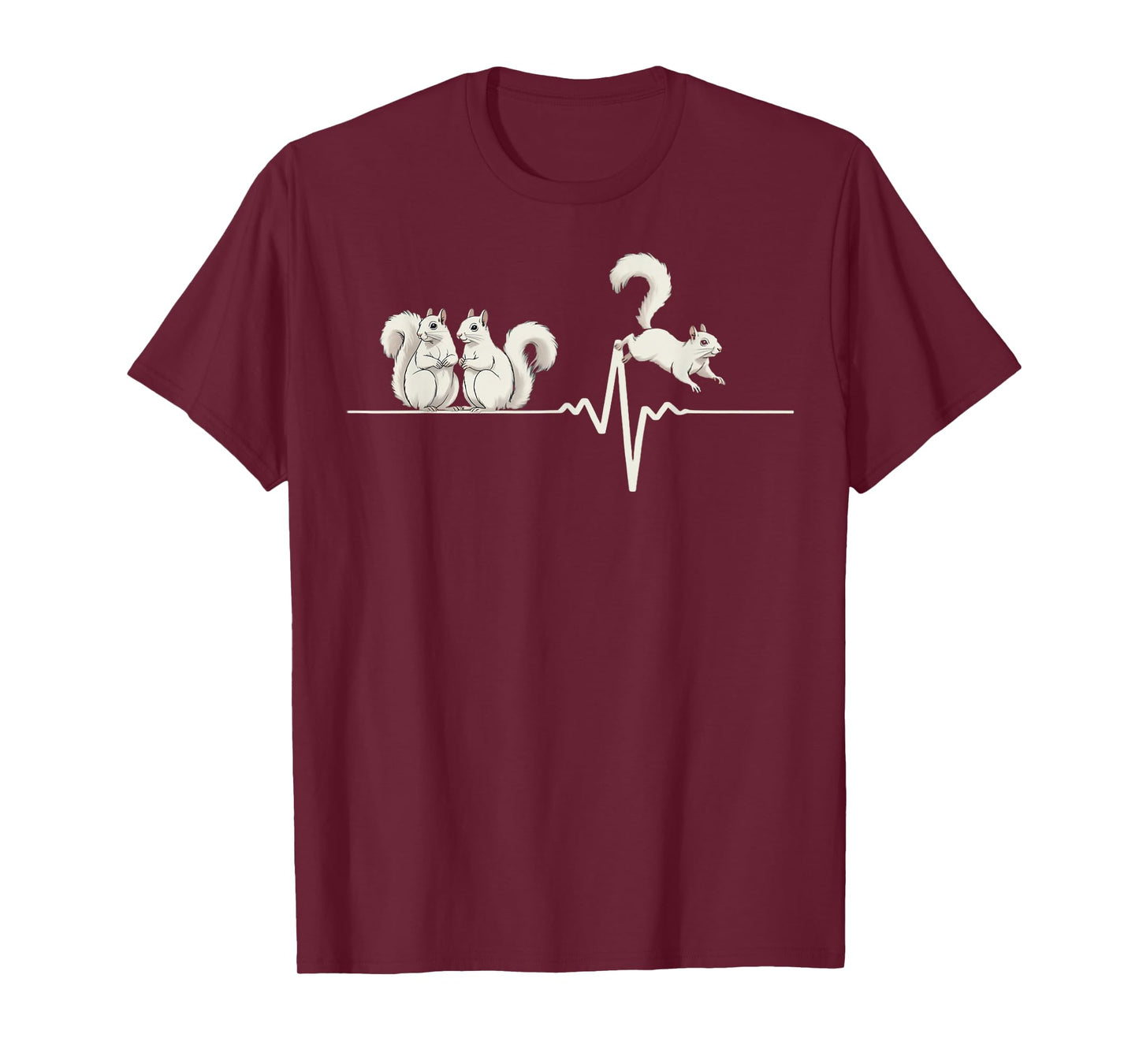 Heartbeat Squirrel Forest Animal Pet Cute Squirrel T-Shirt