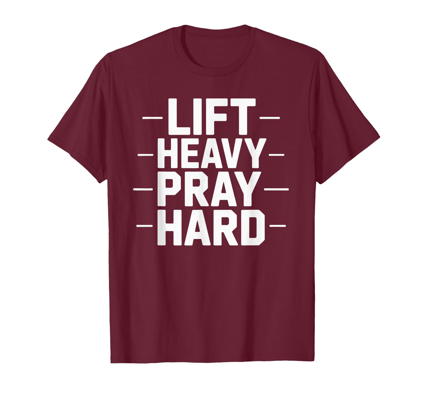 Lift Heavy Pray Hard Tshirt Gym Christian Gift Jesus Faith T-Shirt