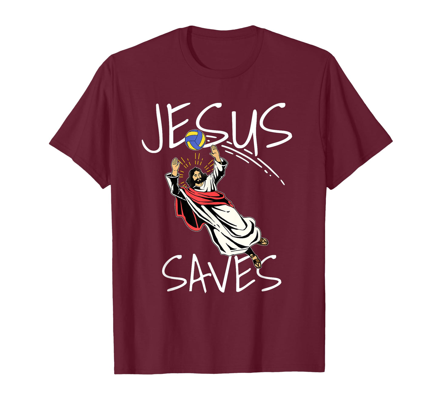Funny Jesus Saves Volleyball Gift Volleyball Team T-Shirt
