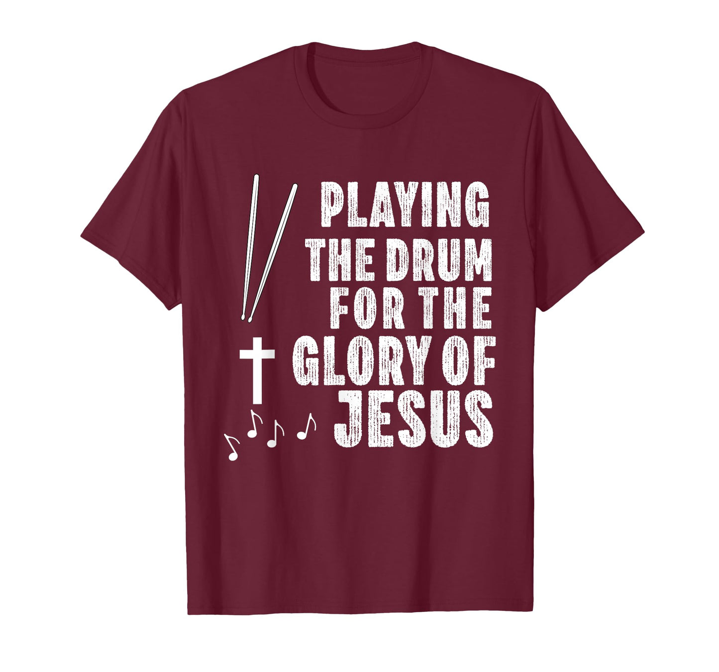 Christian Drummer Drum Player Stick Men Jesus Worship Music T-Shirt