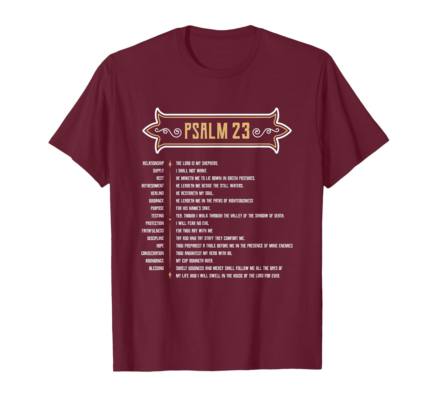 Psalm 23 LORD is my Shepherd T-Shirt