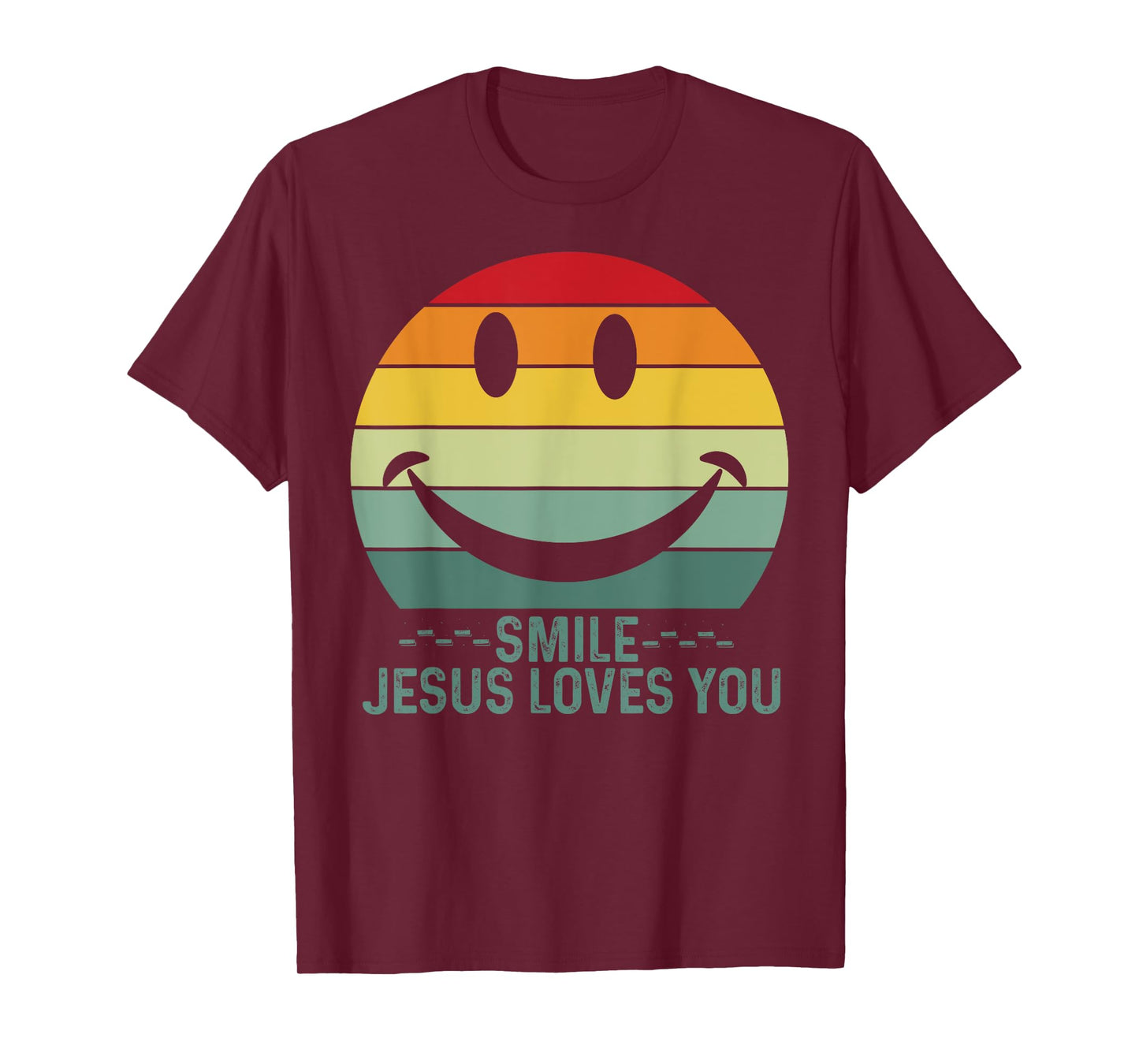 Inspirational Smile Jesus Loves You Religious graphic T-Shirt
