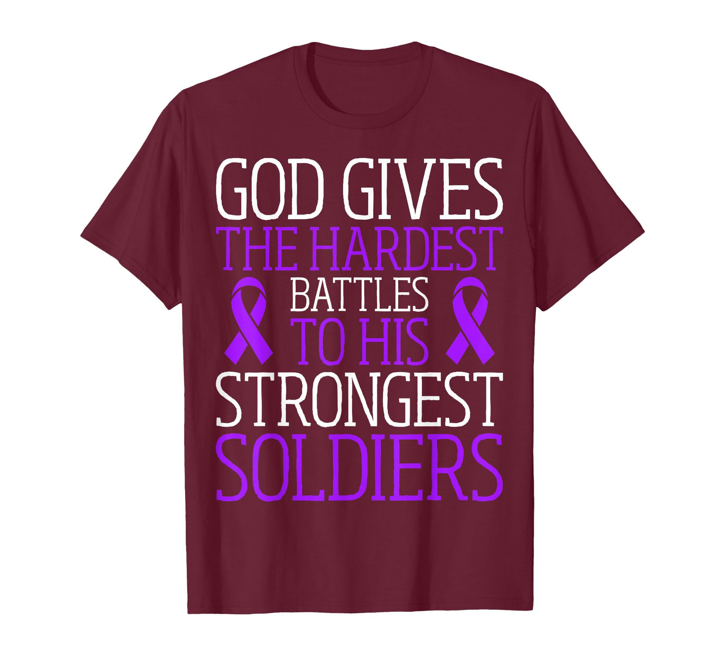 God Gives The Hardest Battles - Pancreatic Cancer Survivor T-Shirt