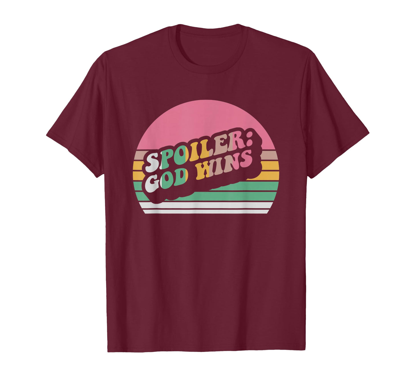 Spoiler God Wins Rainbow Retro Style T-Shirt