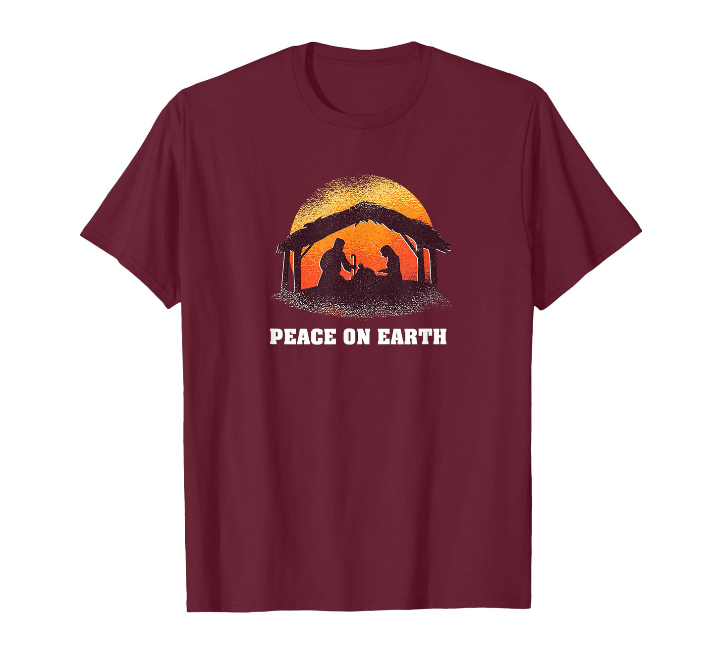 Peace On Earth - Christmas Advent Nativity Scene North Star T-Shirt