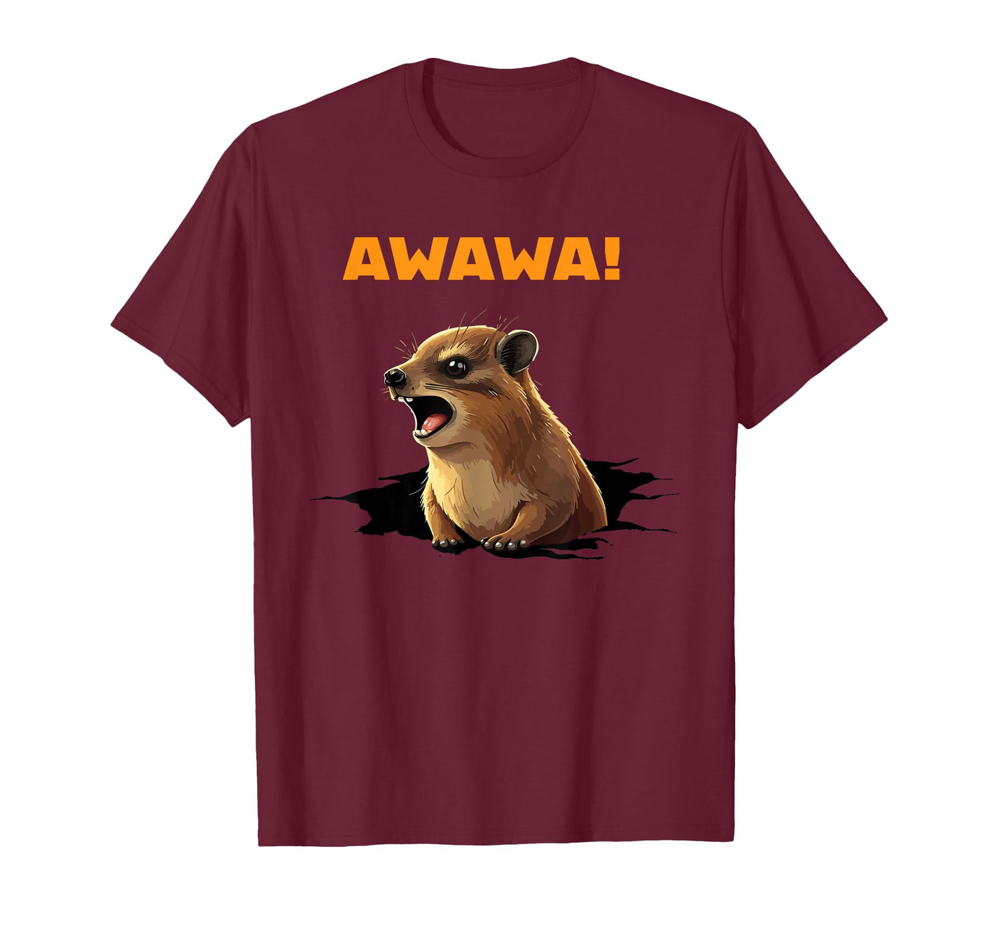 Rock Hyrax Lover Awawa Funny Groundhog Dassi T-Shirt