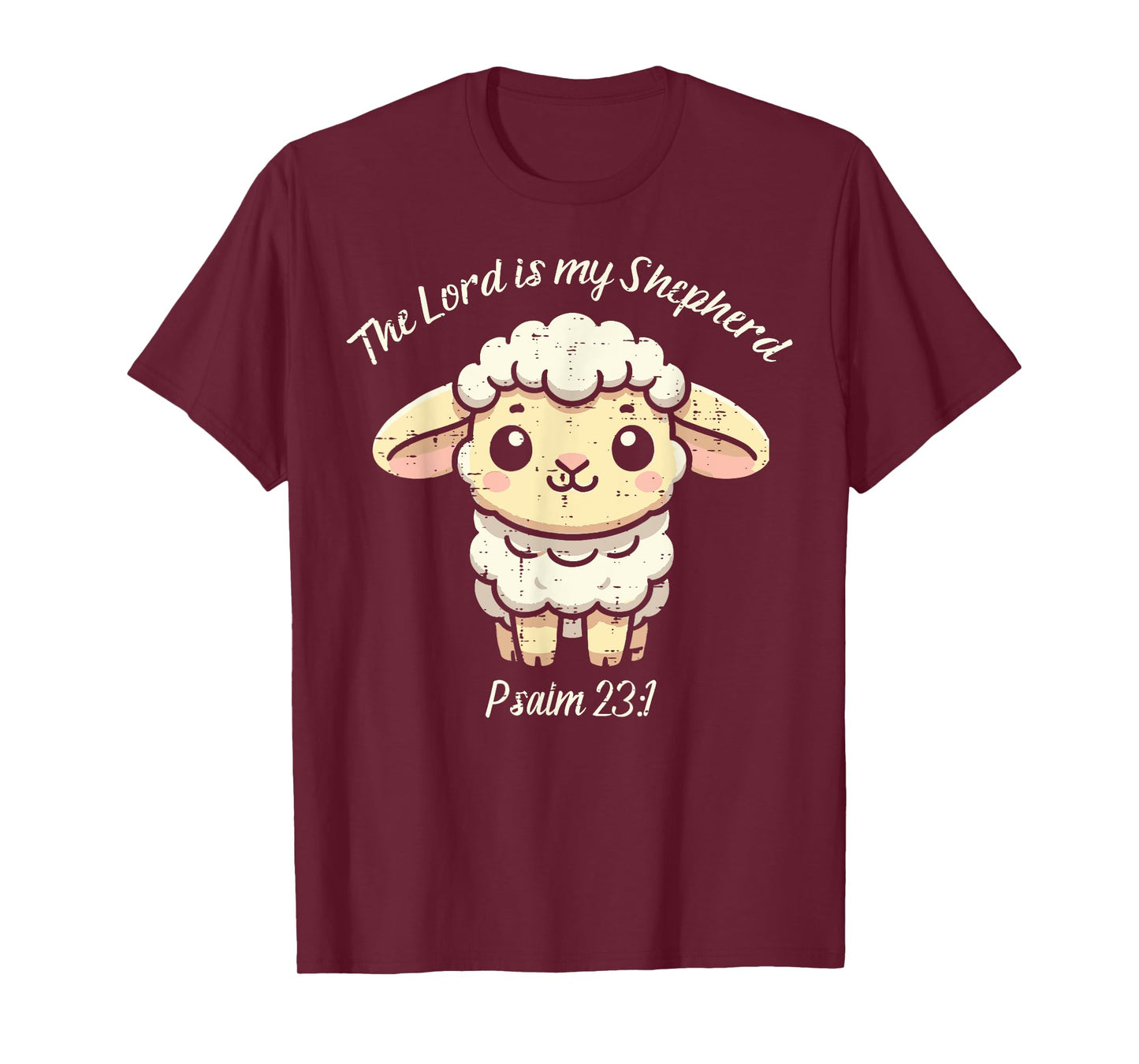 Lord Is My Shepherd Psalm 23 1 Lamb Christian Kids Women Men T-Shirt