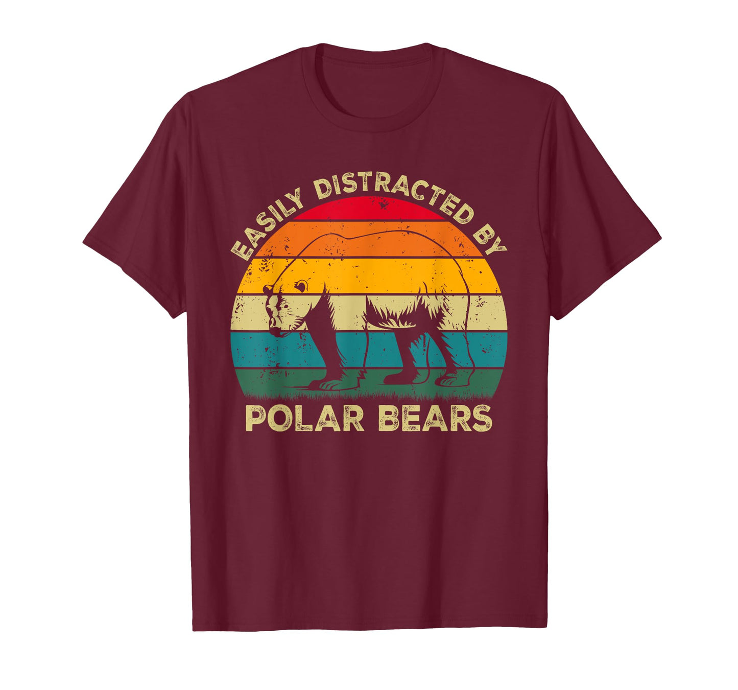 Easily Distracted By Polar Bears, Cute Polar Bear Lovers T-Shirt