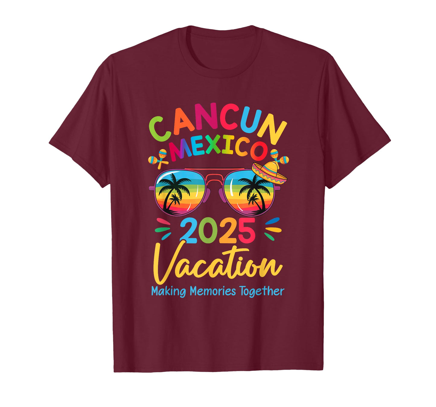Cancun Mexico Vacation Beach 2025 Trip Squad Family Matching T-Shirt
