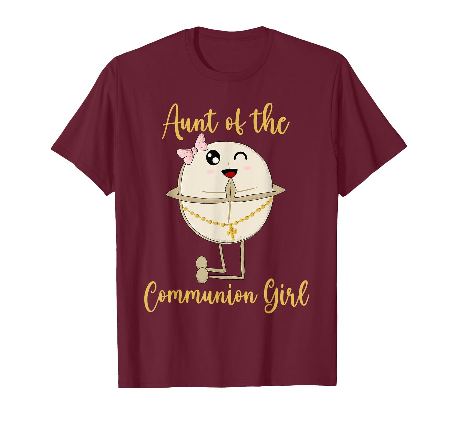 Aunt of the Communion Girl First Communion Dabbing Wafer T-Shirt