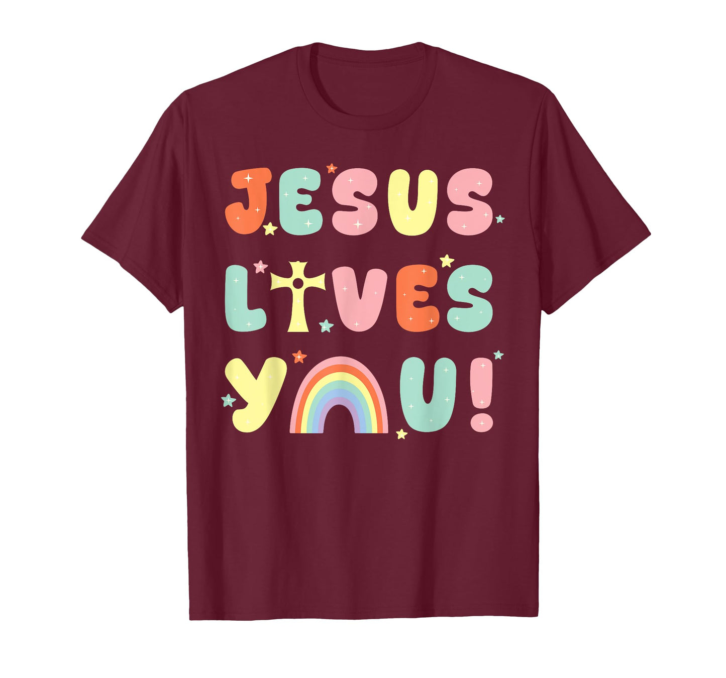 Jesus Loves You Christian Faith Groovy T-Shirt