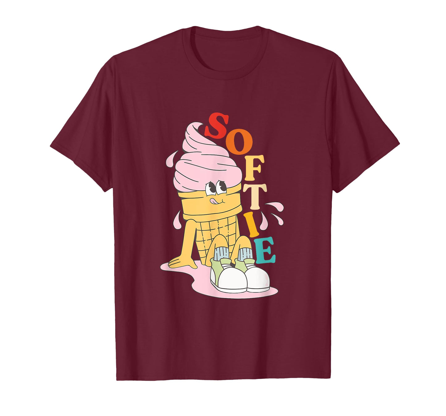 Softie Ice Cream Vintage Design T-Shirt