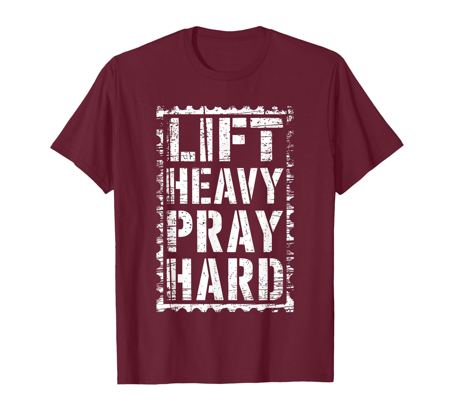 Lift Heavy Pray Hard Shirt Men Women Christian Gym Workout T-Shirt