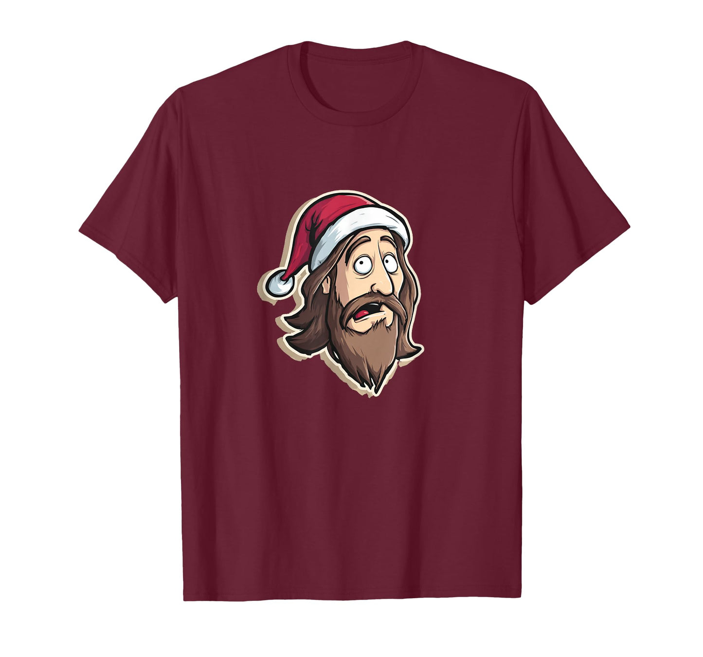 Cool Jesus Emblem in Christmas Look T-Shirt