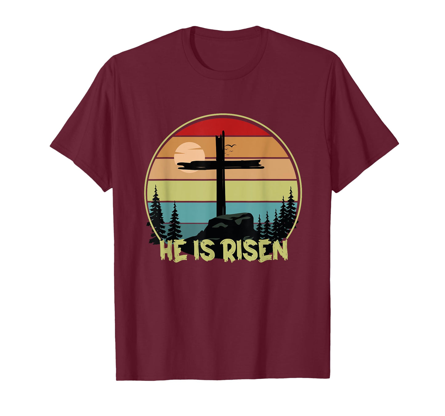 He is Risen Retro Vintage Happy Easter T-Shirt
