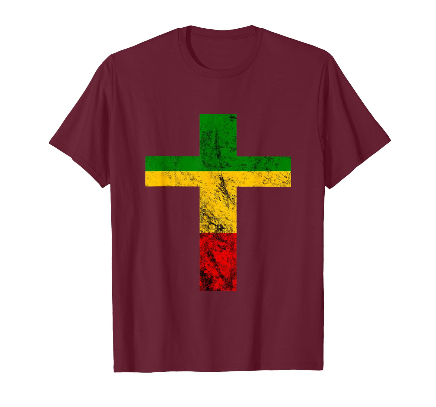 Rasta Reggae Jesus Cross Faith Rastafari Roots Reggae Lover T-Shirt