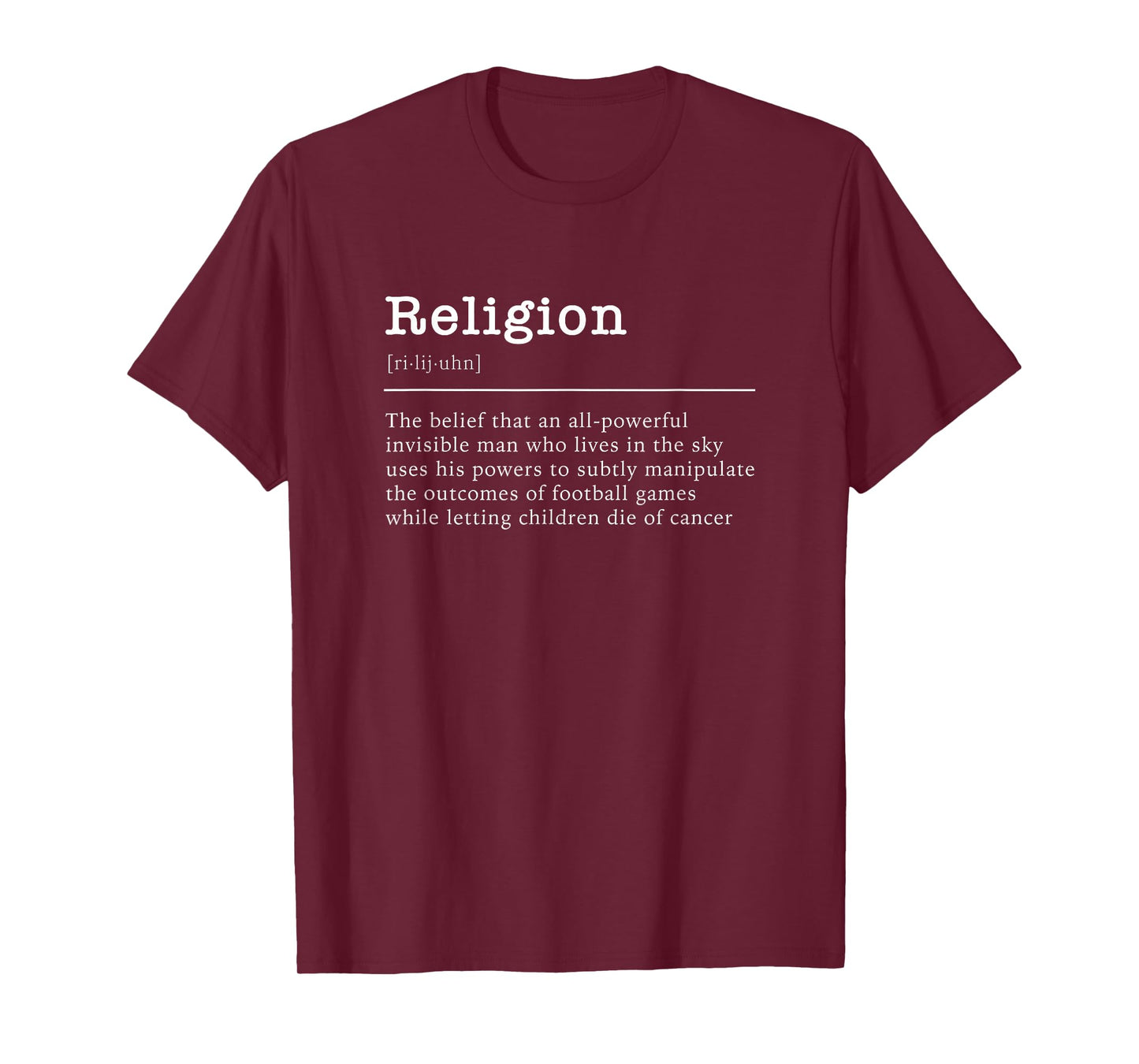 Religion Definition: Invisible Man Who Lives in The Sky T-Shirt