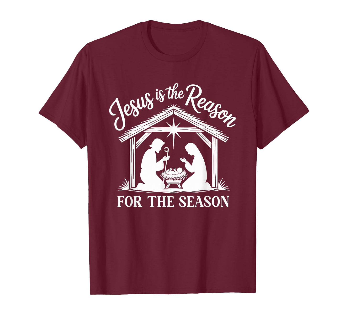 Jesus is The Reason Nativity Christmas Design T-Shirt