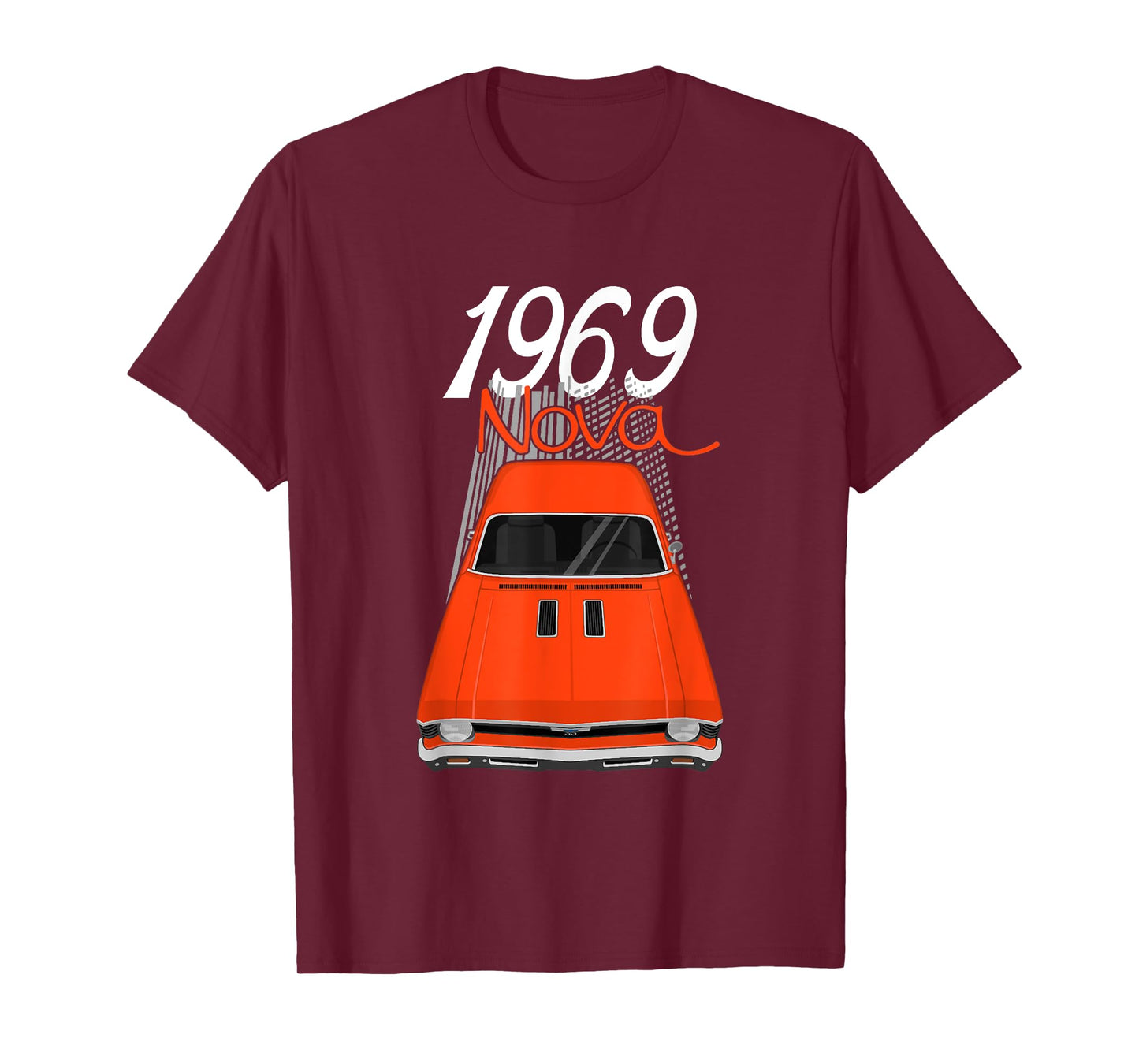1969 69 Chevys Nova 2 Classic Car Old School Muscle Car T-Shirt