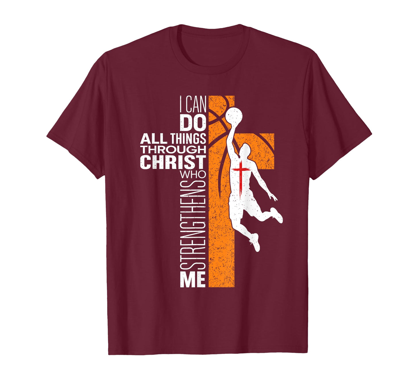 Philippians 4:13 Christian Basketball Religious Bible Verse T-Shirt