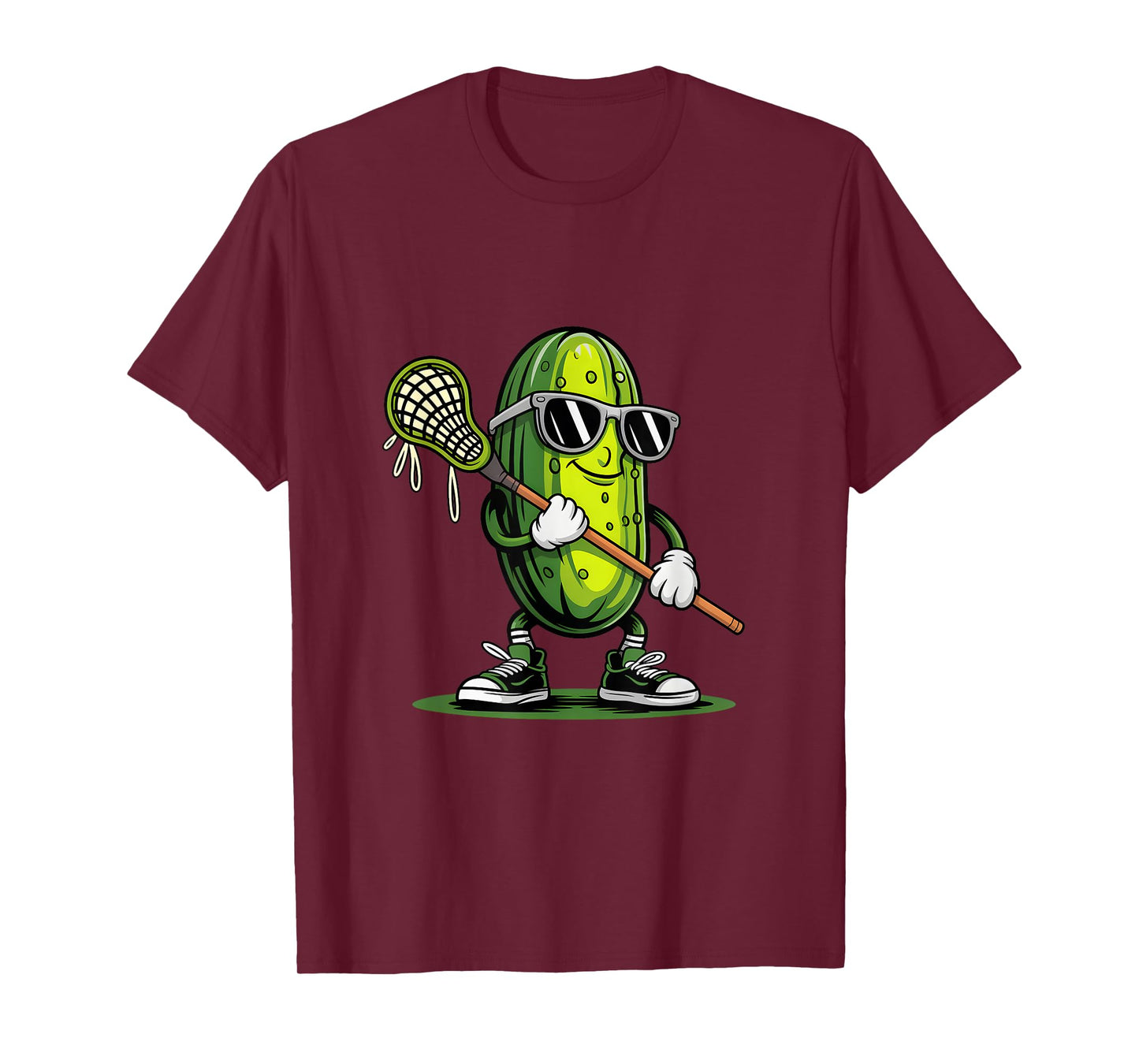 Pickle Playing Lacrosse Funny Sports For Boys Men Women T-Shirt