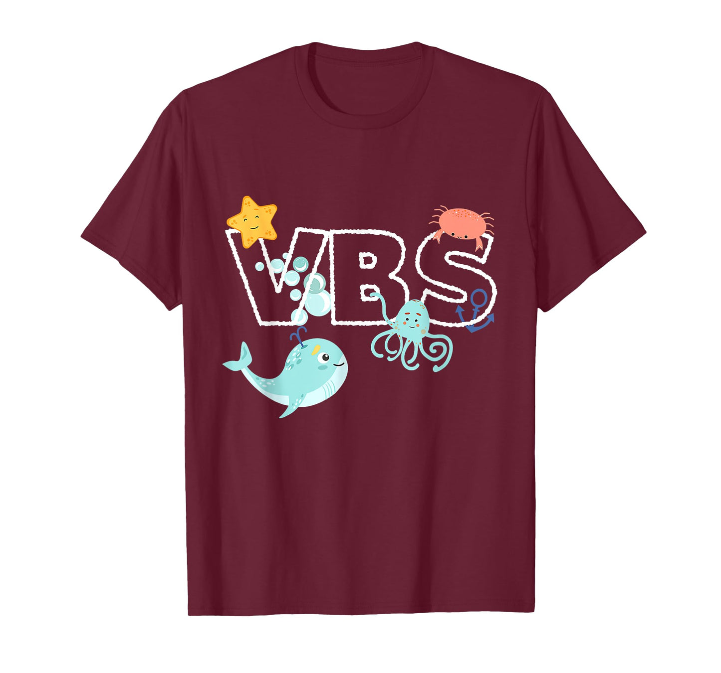 VBS Crew Summer Vacation Bible School Funny Ocean Animal T-Shirt for Men Women Girls Kids