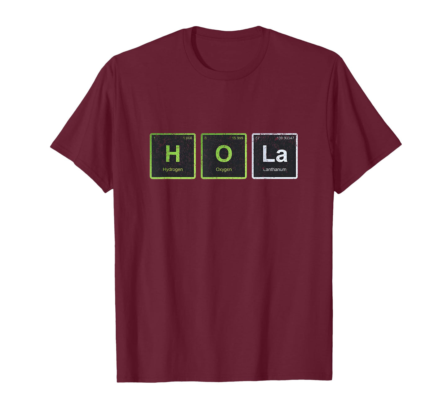Hola Spanish Hi Hello Chemical Element Funny T-Shirt