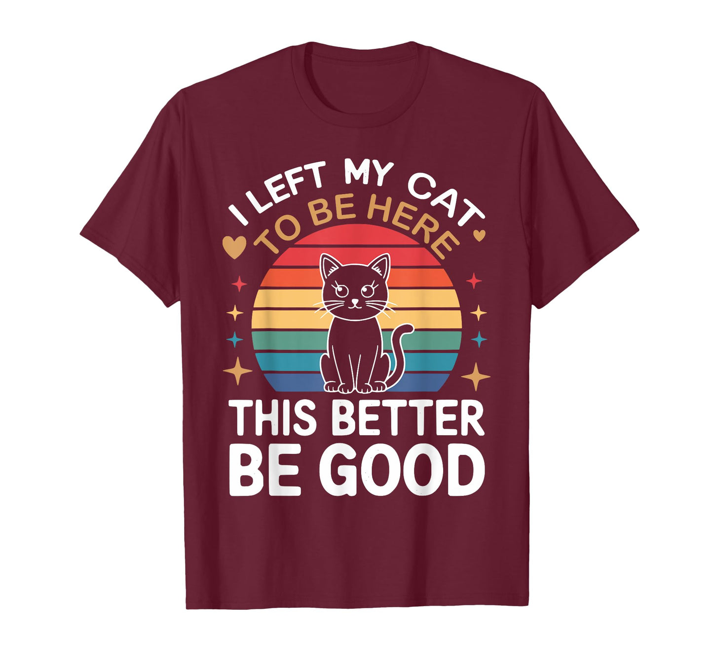 Retro I Left My Cat To Be Here This Better Be Good Tee T-Shirt