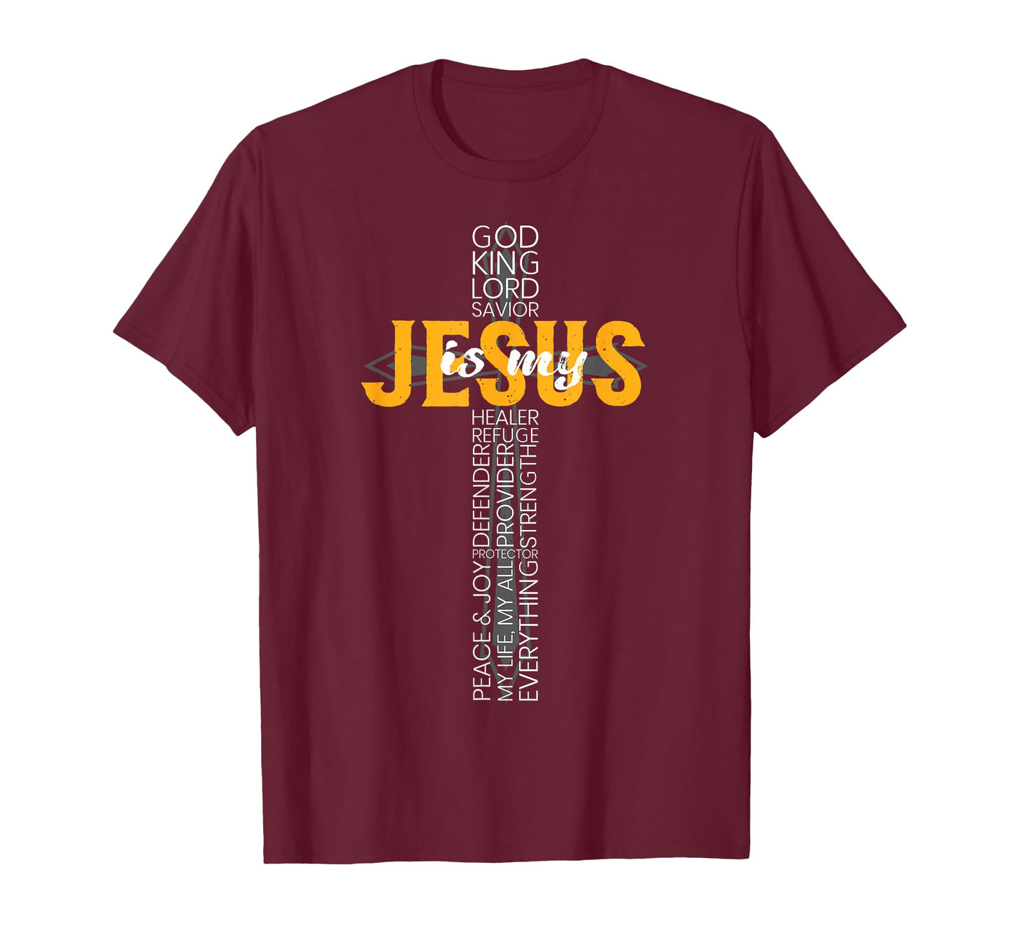 God Jesus is My King Lord Savior Cross Religious Christian T-Shirt
