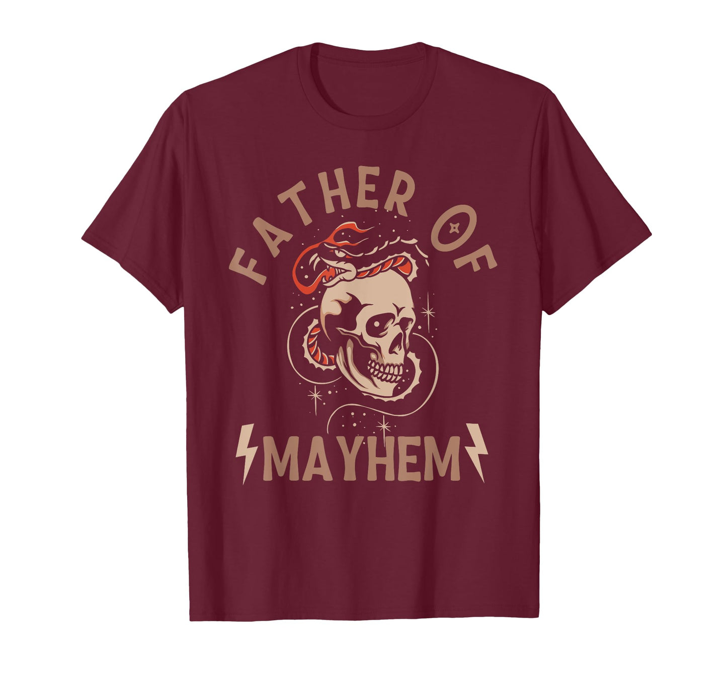 FATHER OF MAYHEM Funny design T-Shirt