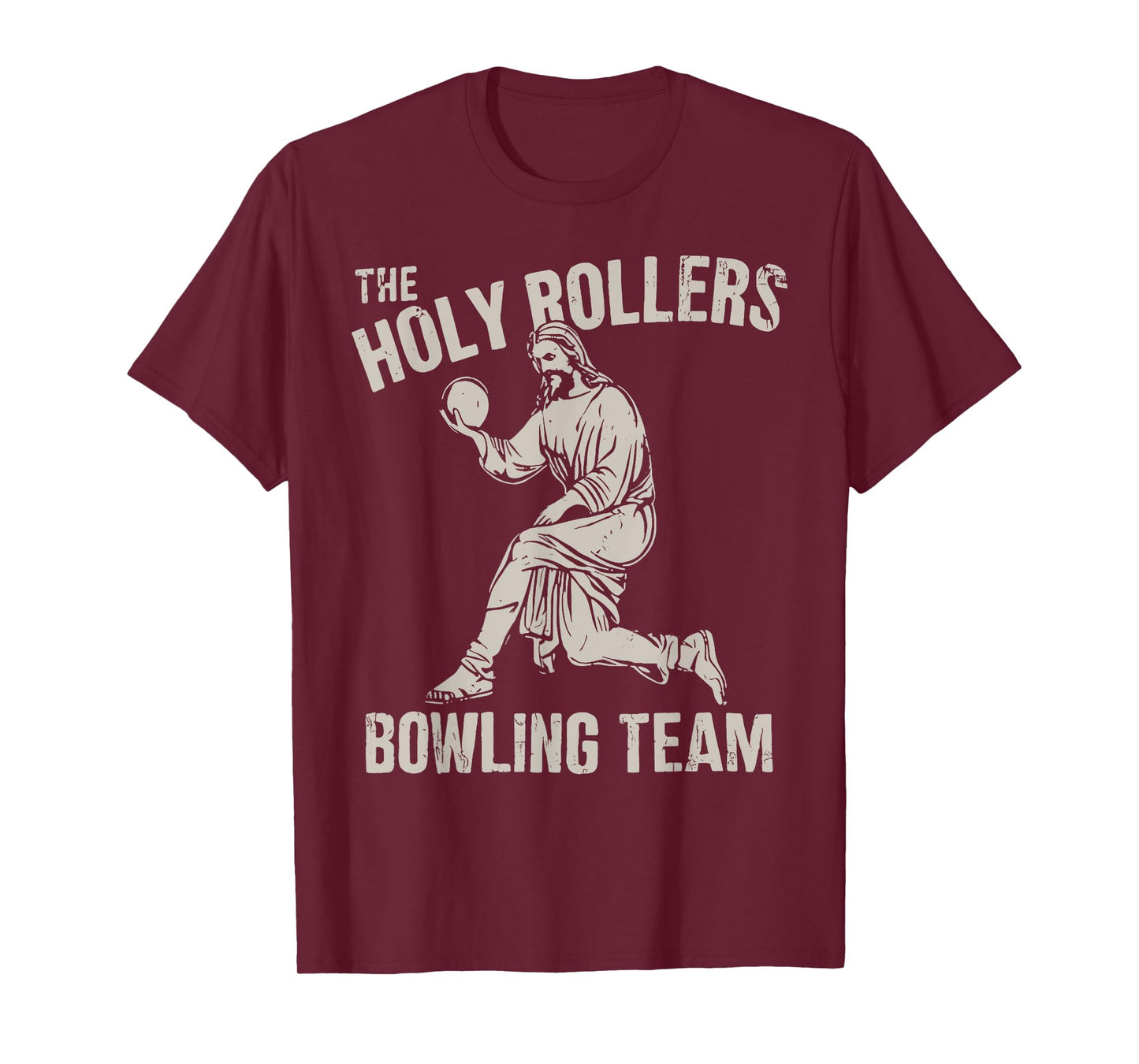 The Holy Rollers Bowling Team Jesus Bowler Christian Bowling T-Shirt