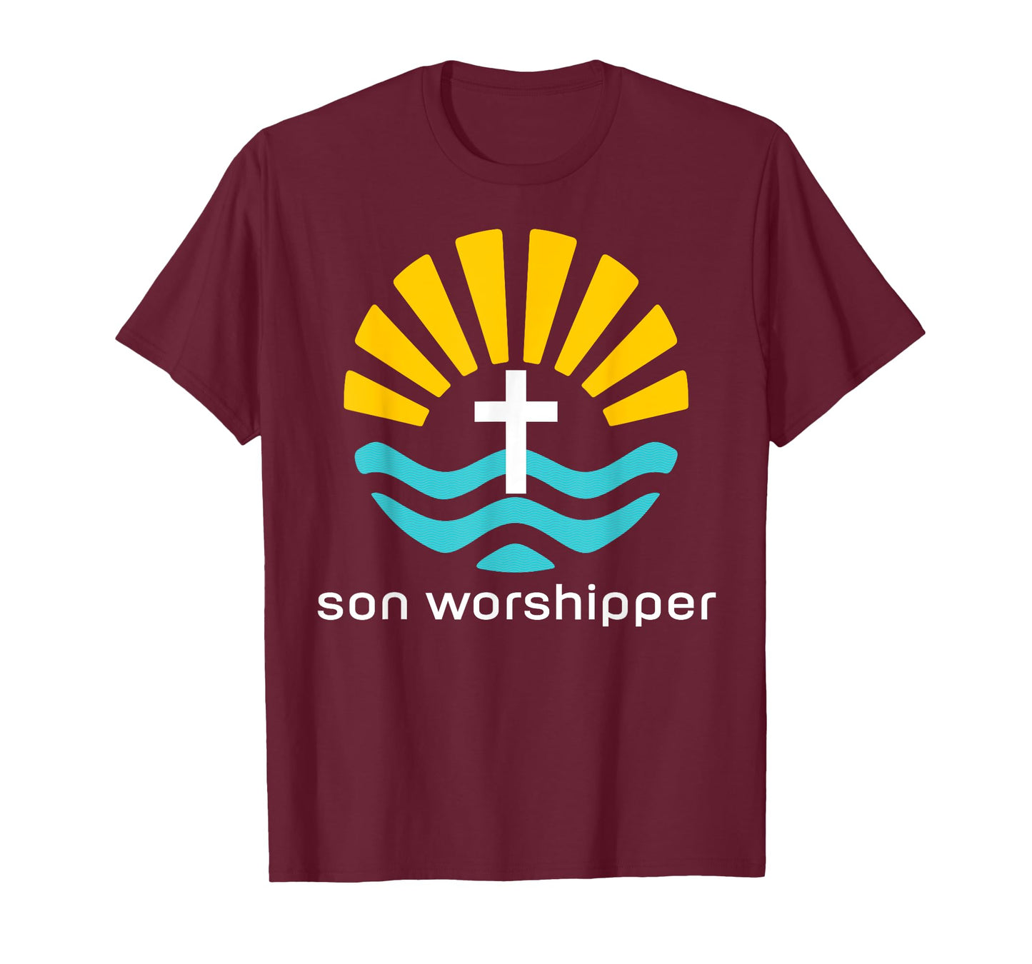 Son Worshipper Surfing Catholic Jesus Calling Beach Sun Fun T-Shirt for Men Women Kids