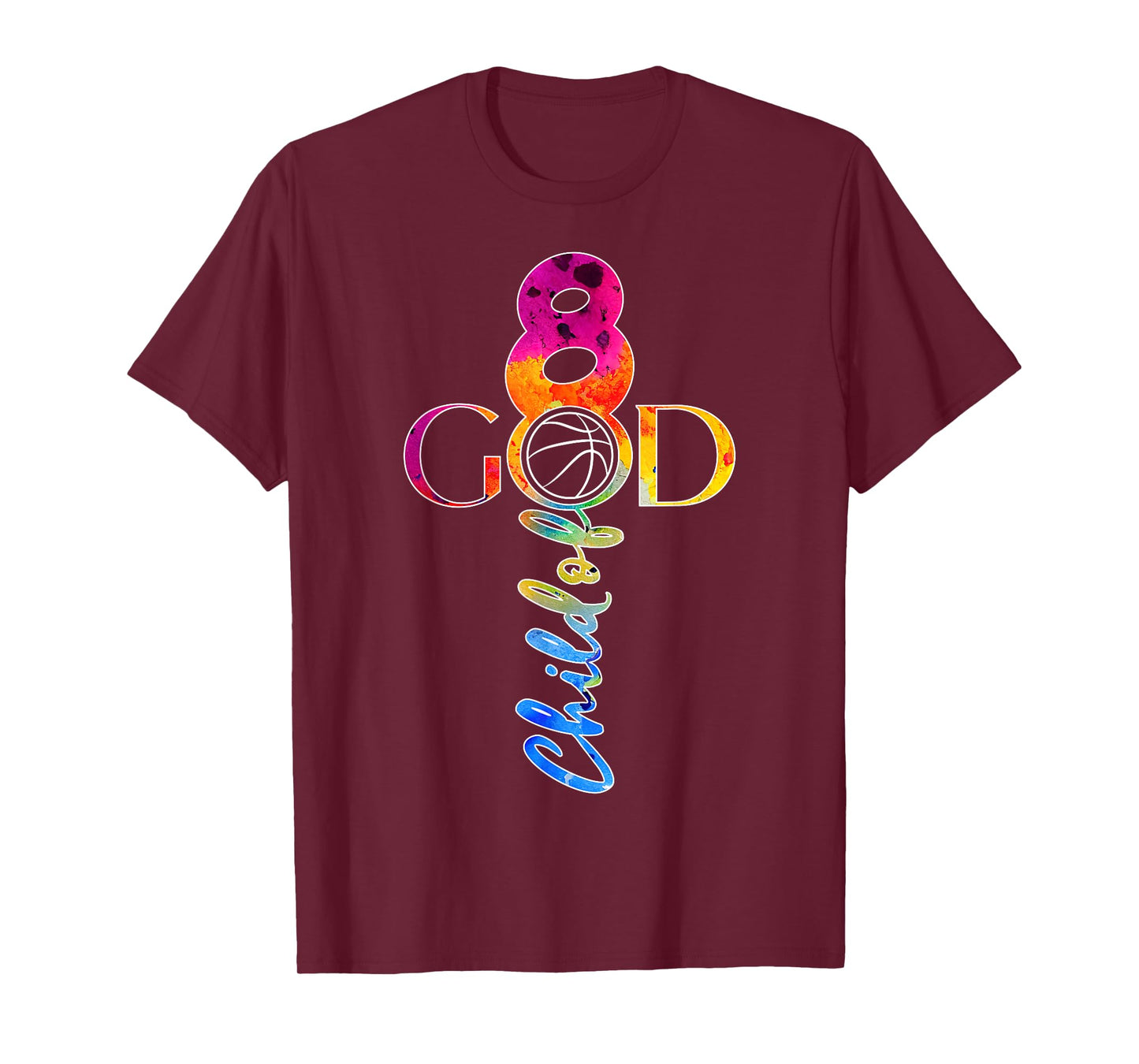 JESUS 8 YEARS CHILD OF GOD BASKETBALL 8TH BIRTHDAY T-Shirt