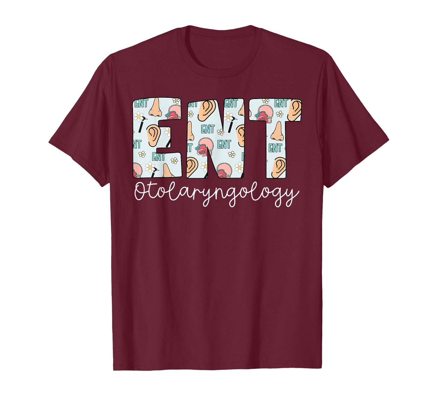 Retro ENT Nurse Otolaryngology Ear Nose Throat Nursing T-Shirt