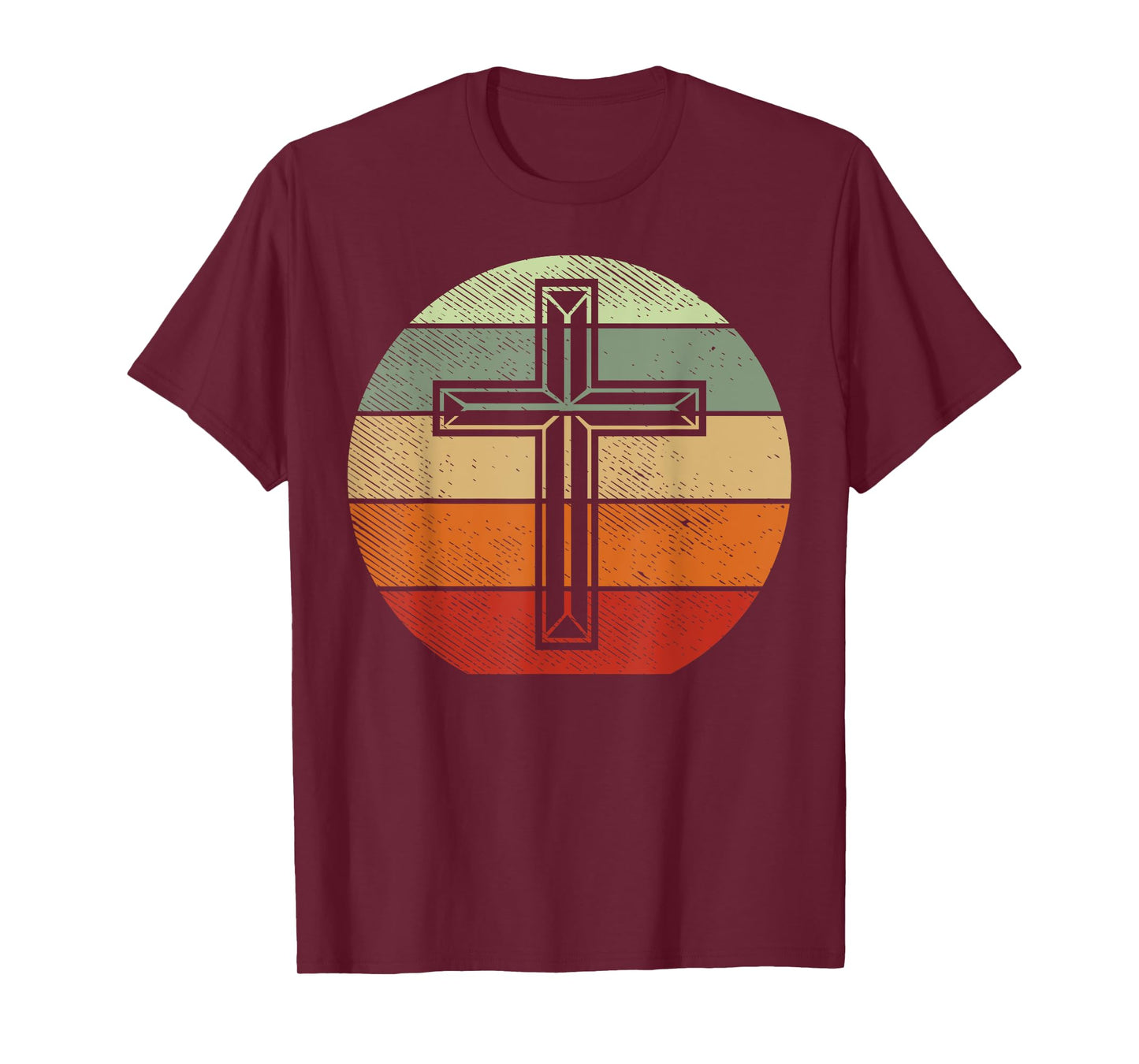 Jesus Retro Cross Christ God Faith Religious Christian Gift T-Shirt