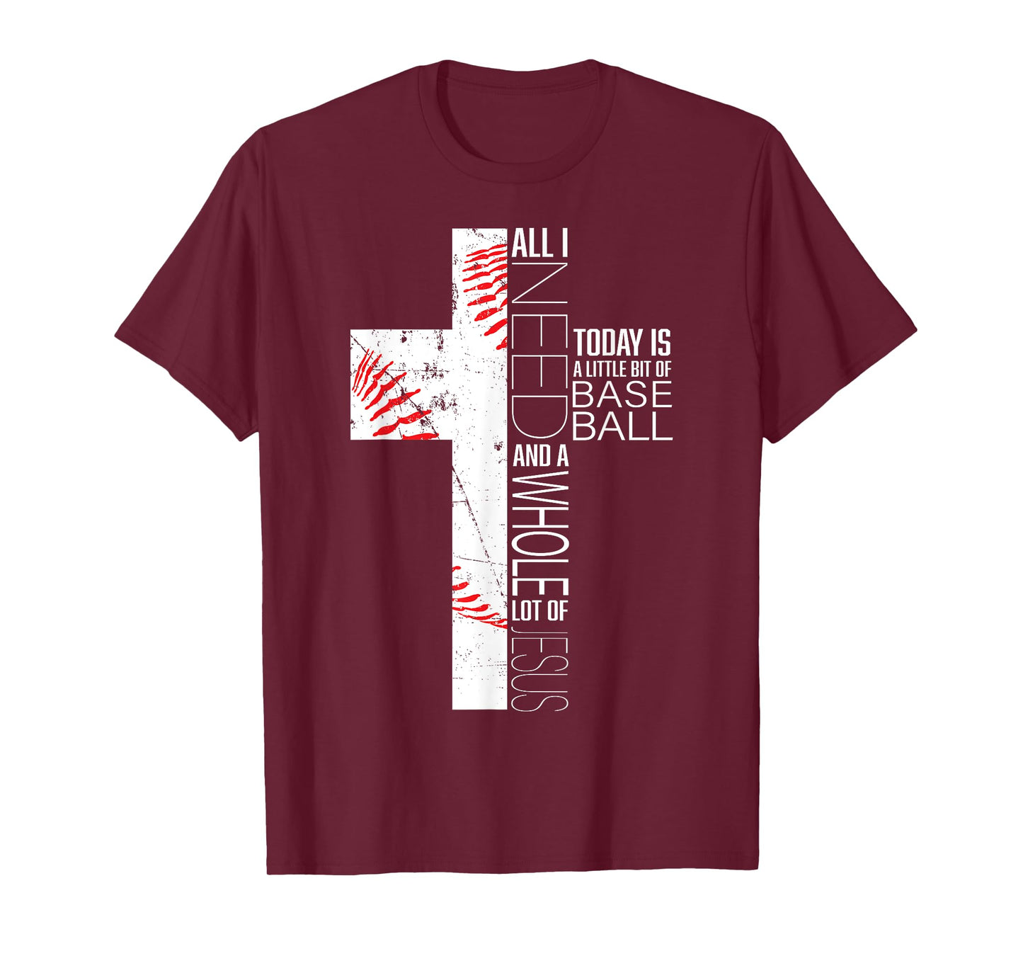 Funny Baseball Jesus Sayings Christian Cross Graphic Print T-Shirt