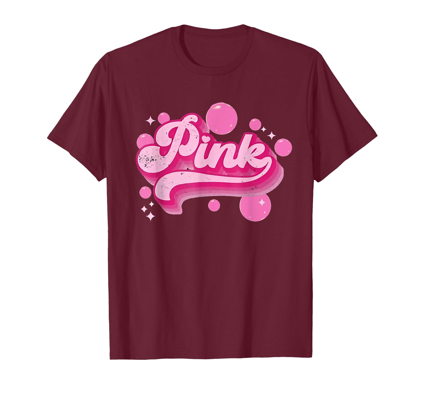 Retro Pink Personalized Name Pink For Men Women Kids Meme T-Shirt