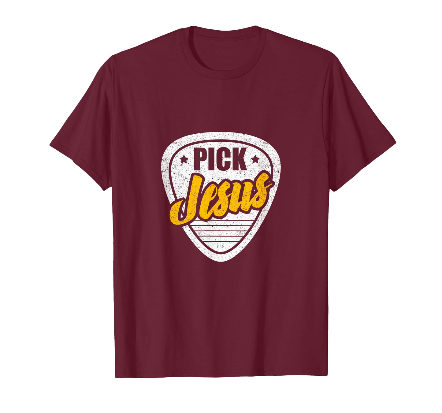 Pick Jesus Vintage Guitarists Musician Christian T-Shirt