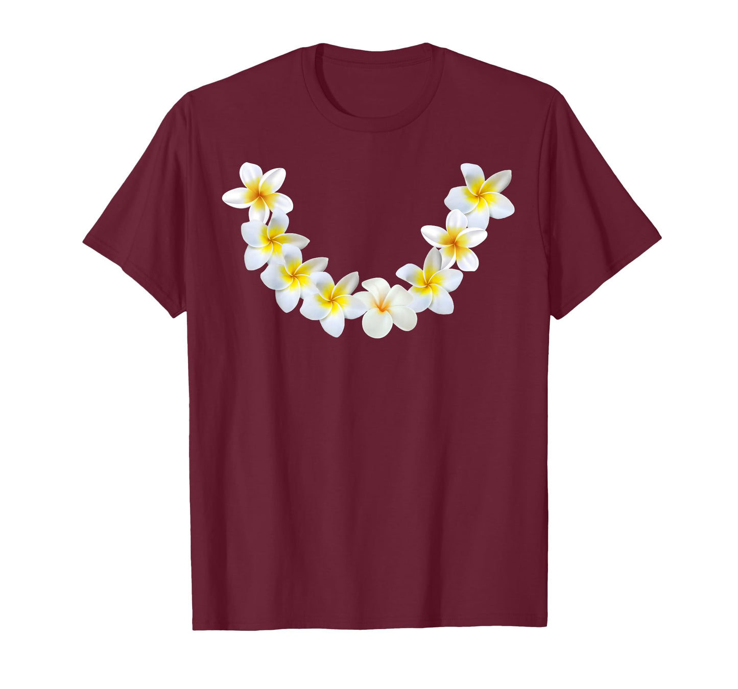 HAWAIIAN Souvenir Hula Luau Plumeria Lei T-Shirt