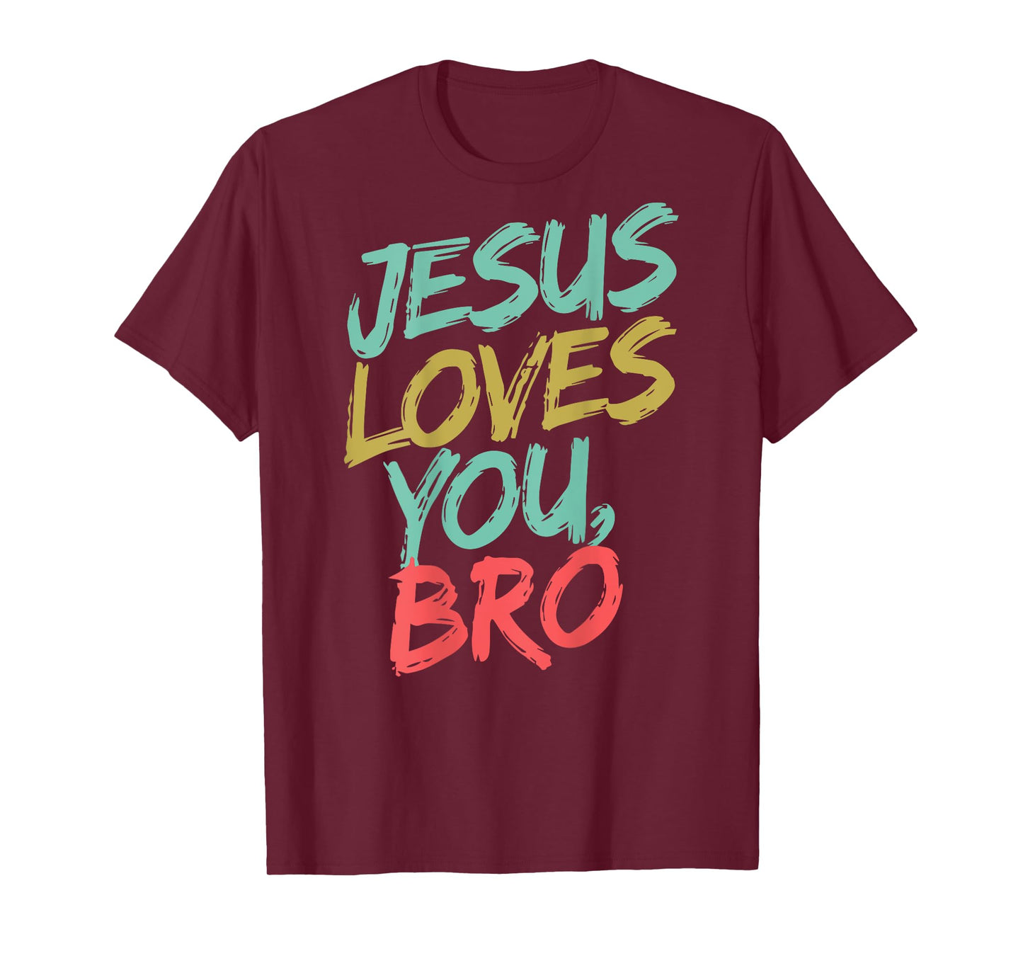 Youth Jesus Loves You Bro Funny Christian Boy Kids Men Faith T-Shirt