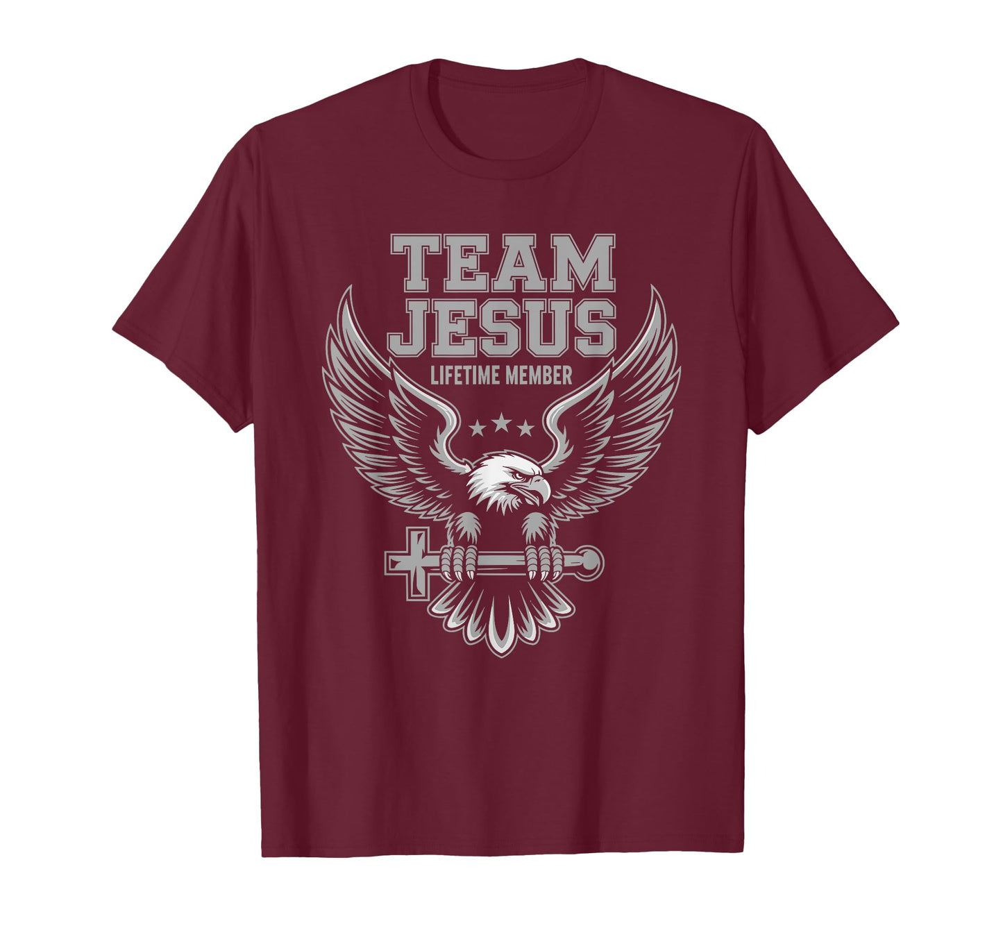 Member Team Jesus Bible Eagle with Cross Faith Christian T-Shirt