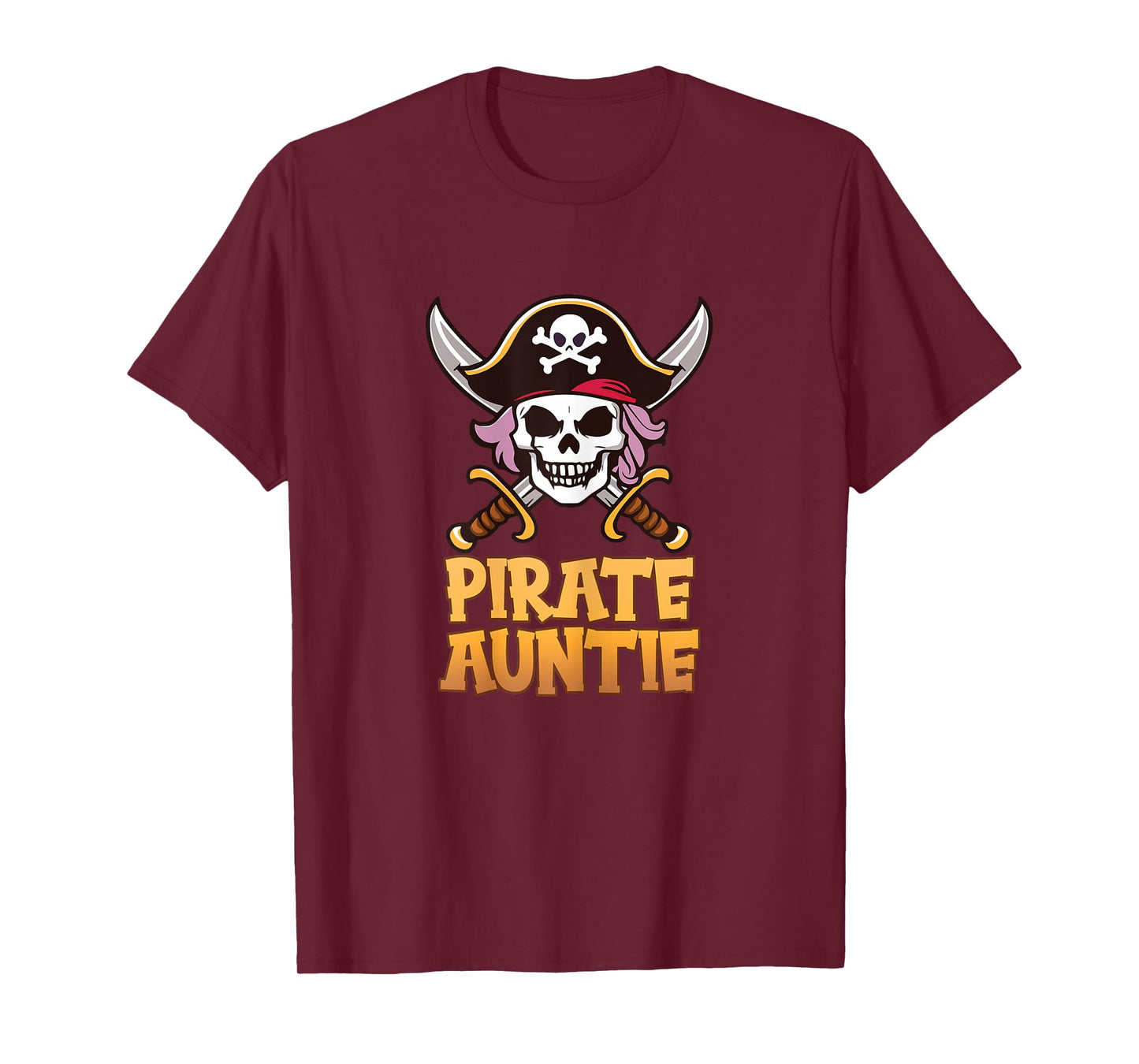 Pirate Auntie Funny Captain Matching Halloween Costume T-Shirt
