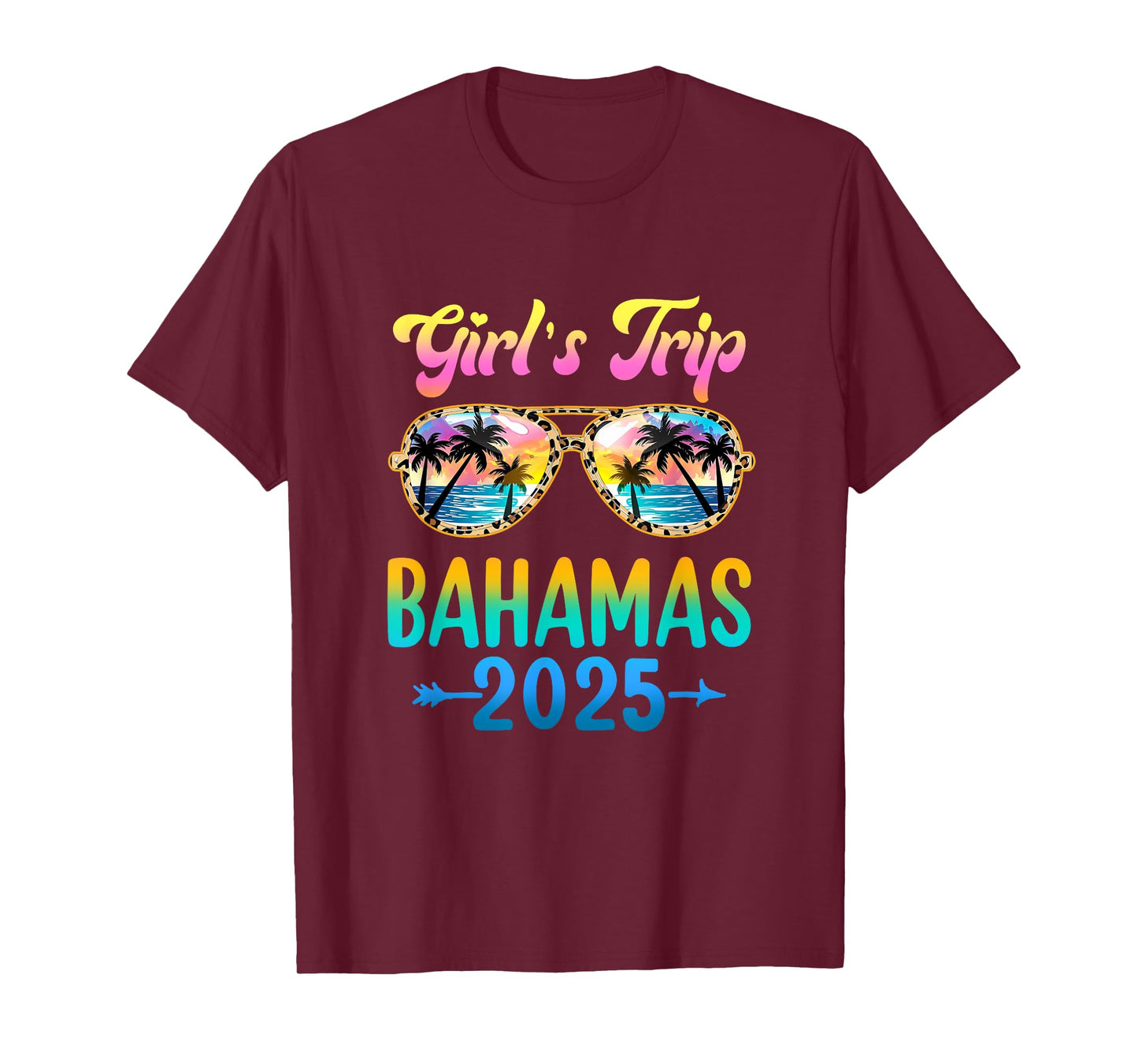 Girl's Trip Bahamas 2025 Summer Vacation Sunglasses T-Shirt