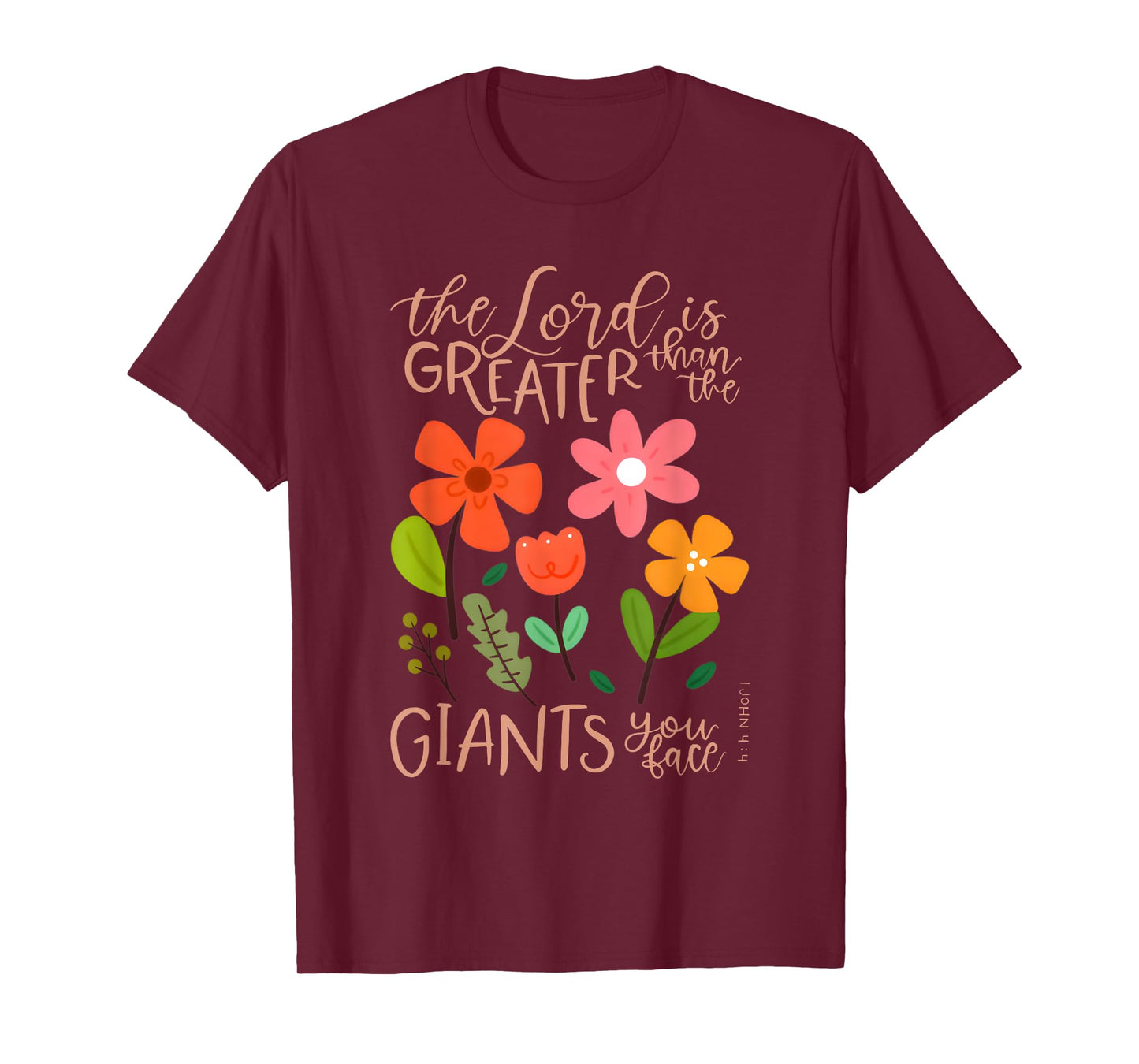 The Lord Greater Christian Quote Inspiring Faith Scripture T-Shirt