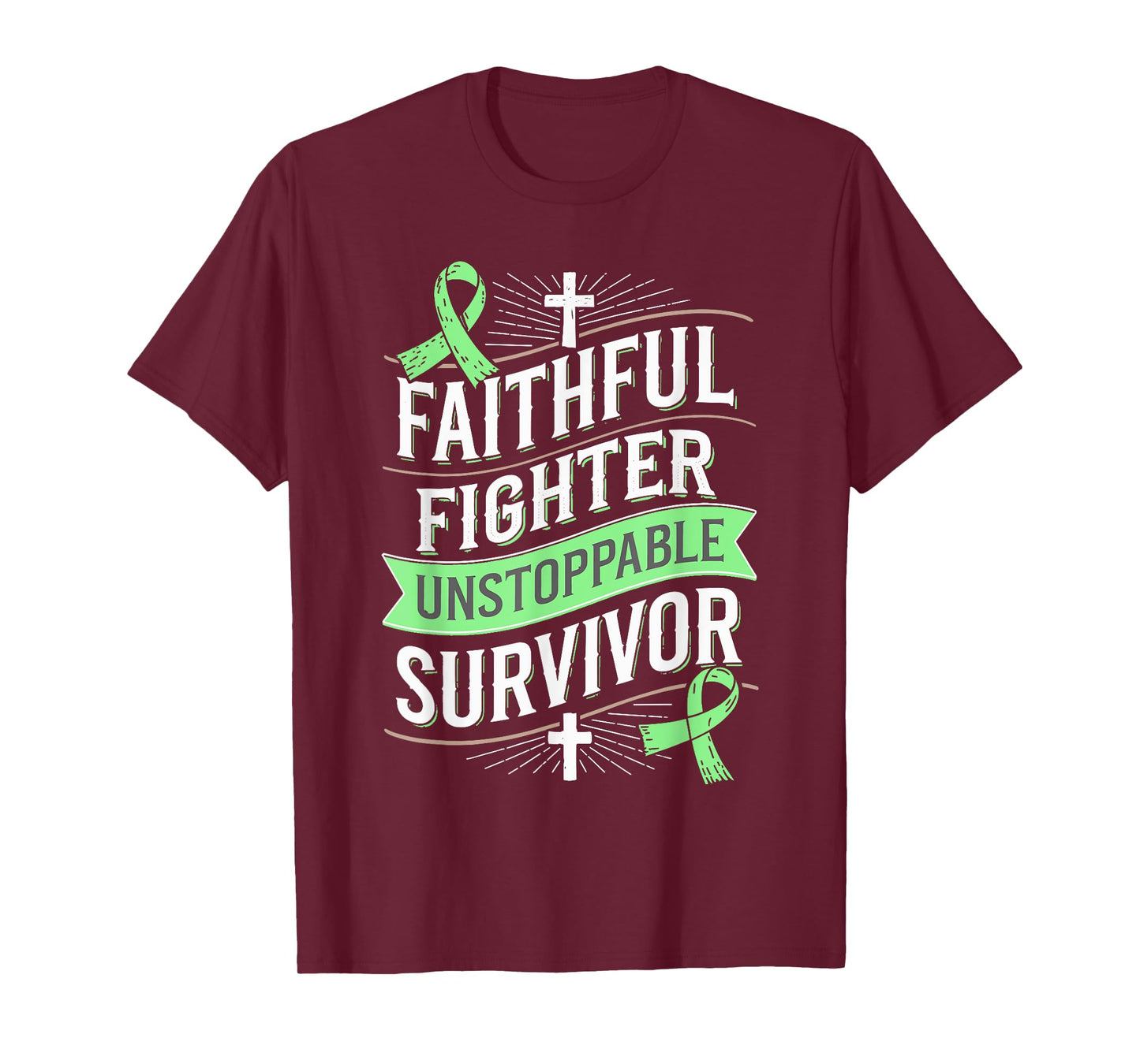 Faithful Fighter Survivor Non-Hodgkin Lymphoma Awareness T-Shirt