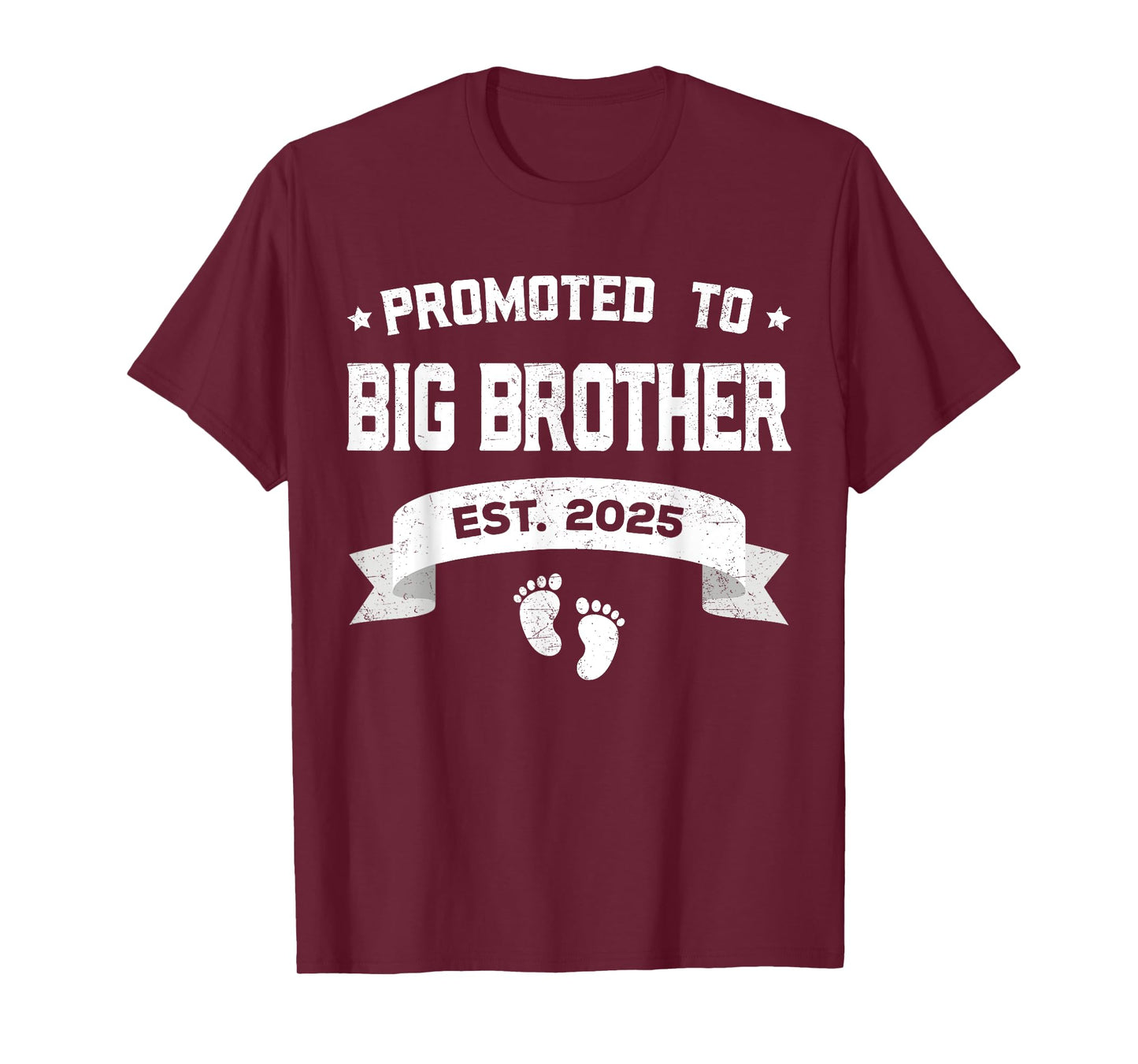 Promoted To Big Brother Est 2025 Retro Matching Family Quote T-Shirt