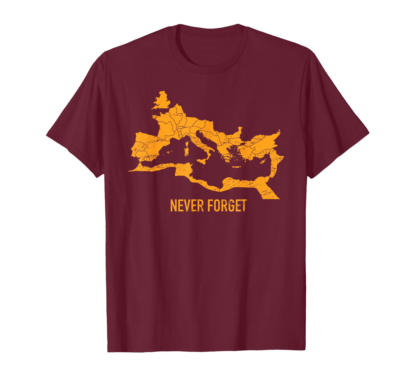 Distressed Roman Empire Map T-Shirt T-Shirt
